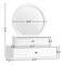 Costway Wall Mounted Vanity Makeup Dressing Home Furniture 2Drawer